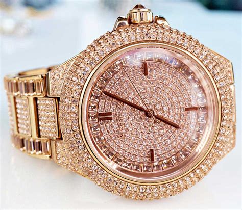 mens diamond michael kors watch|Michael Kors white diamond watch.